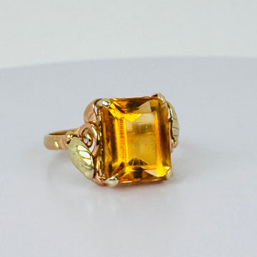 Vintage ring met citrien