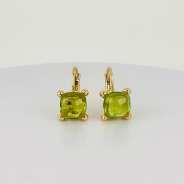 Vintage Oorbellen met Groen Glas