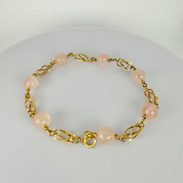 Vintage Armband met Rooskwarts