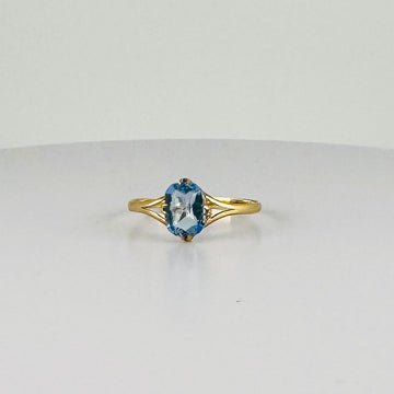 Vintage Ring met Blauwe Topaas