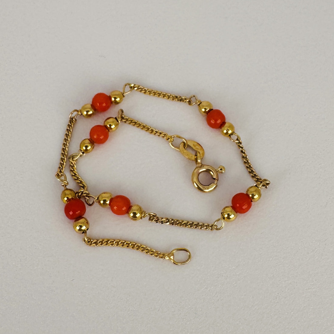 Vintage Armband met Bloedkoraal