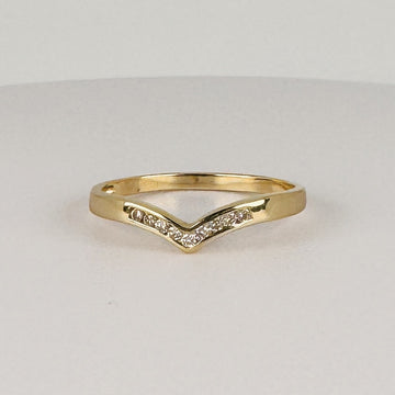 Vintage Ring V-vorm & Diamanten