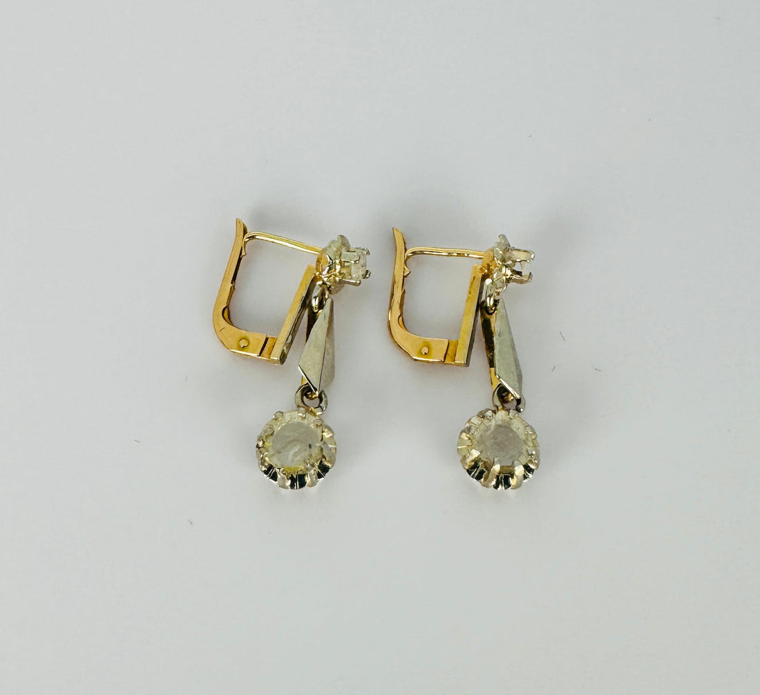 Diamond dangle earrings