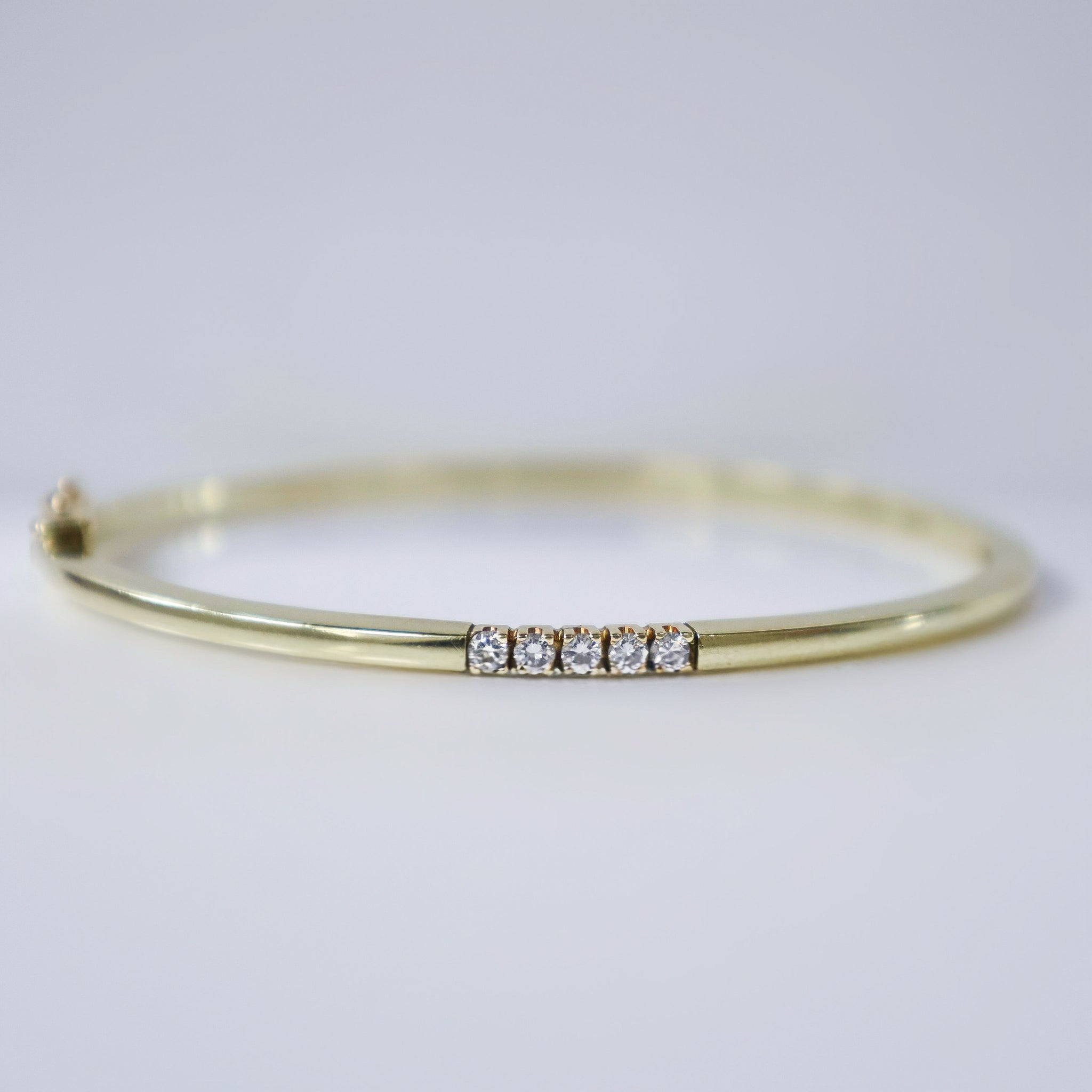 Vintage 14k Gouden Armband met Diamanten