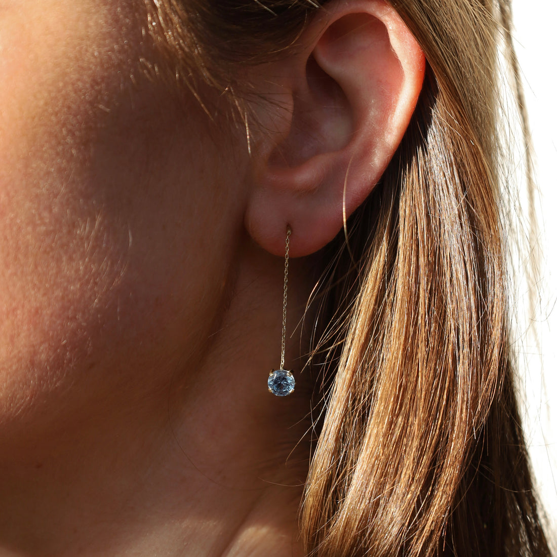 Earrings with Aquamarines