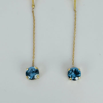 Earrings with Aquamarines