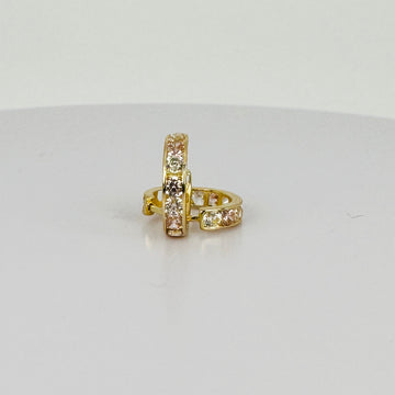 Earrings with White & Pink Sapphires