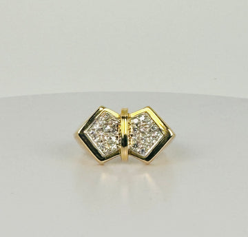 Vintage butterfly ring with diamonds