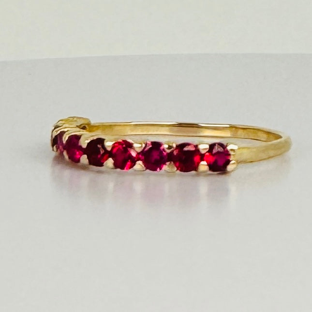 Vintage ring with red tourmalines