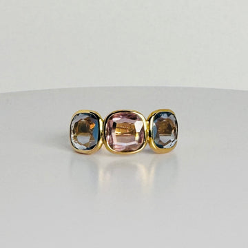 Vintage ring met amethist & spinel