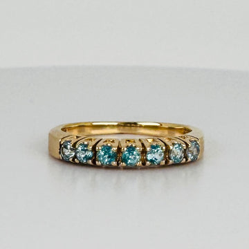 Vintage 14k Gouden Ring met Aquamarijnen