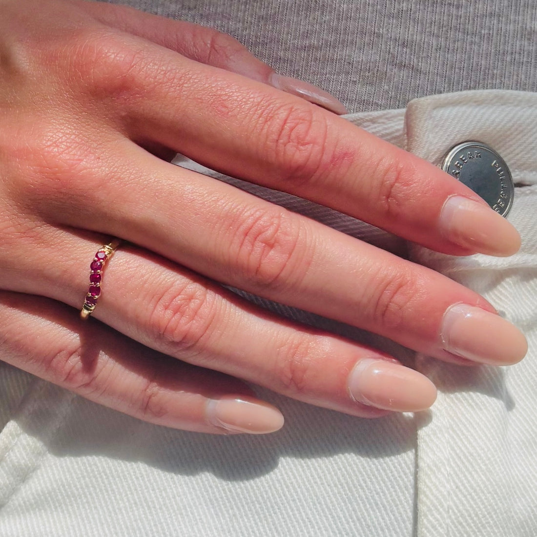 Vintage Ring 14k met Robijnen