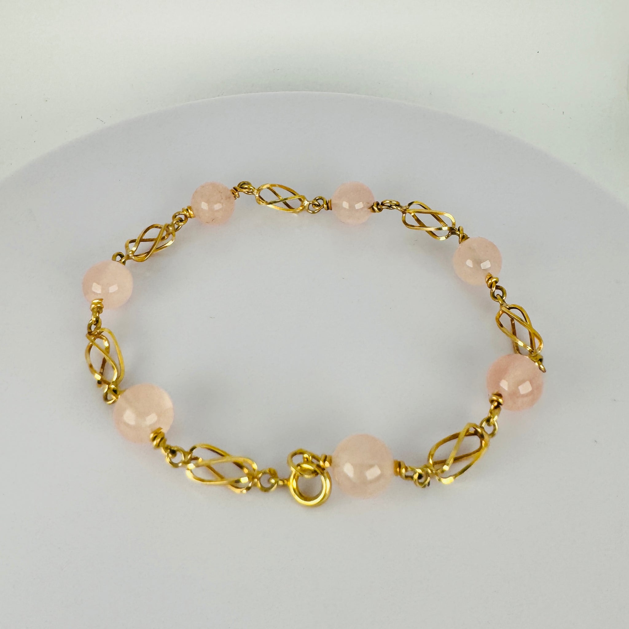 Vintage Armband met Rooskwarts