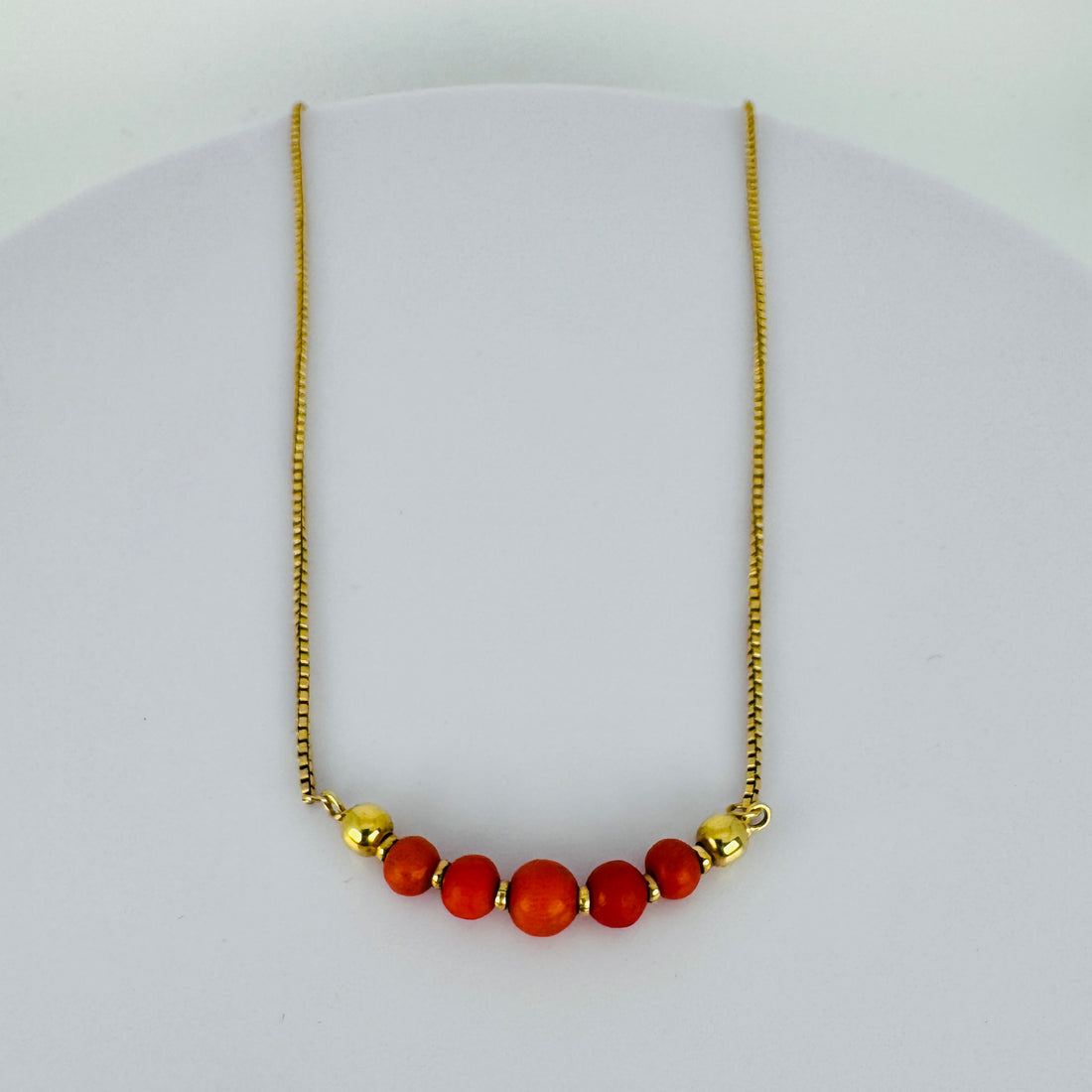 Vintage Ketting met Bloedkoraal