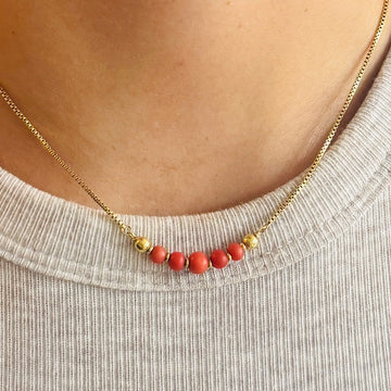 Vintage Ketting met Bloedkoraal
