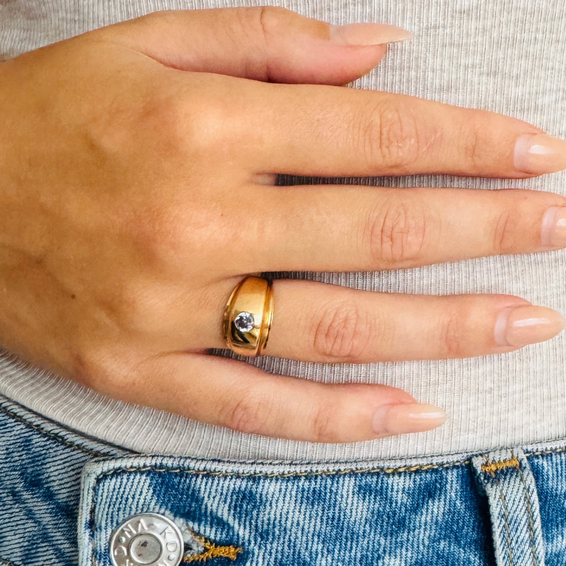 Vintage Ring met Blauwe Spinel