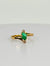 Vintage Ring with Groene Tourmalijnen & Diamantjes