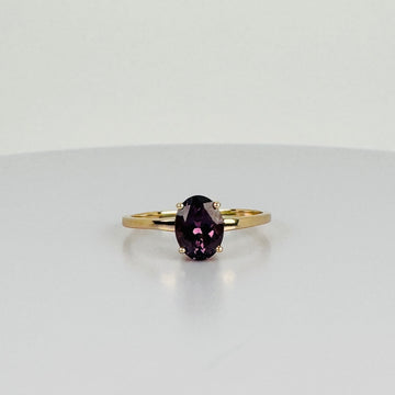 Vintage Ring with Purple Natural Spinel