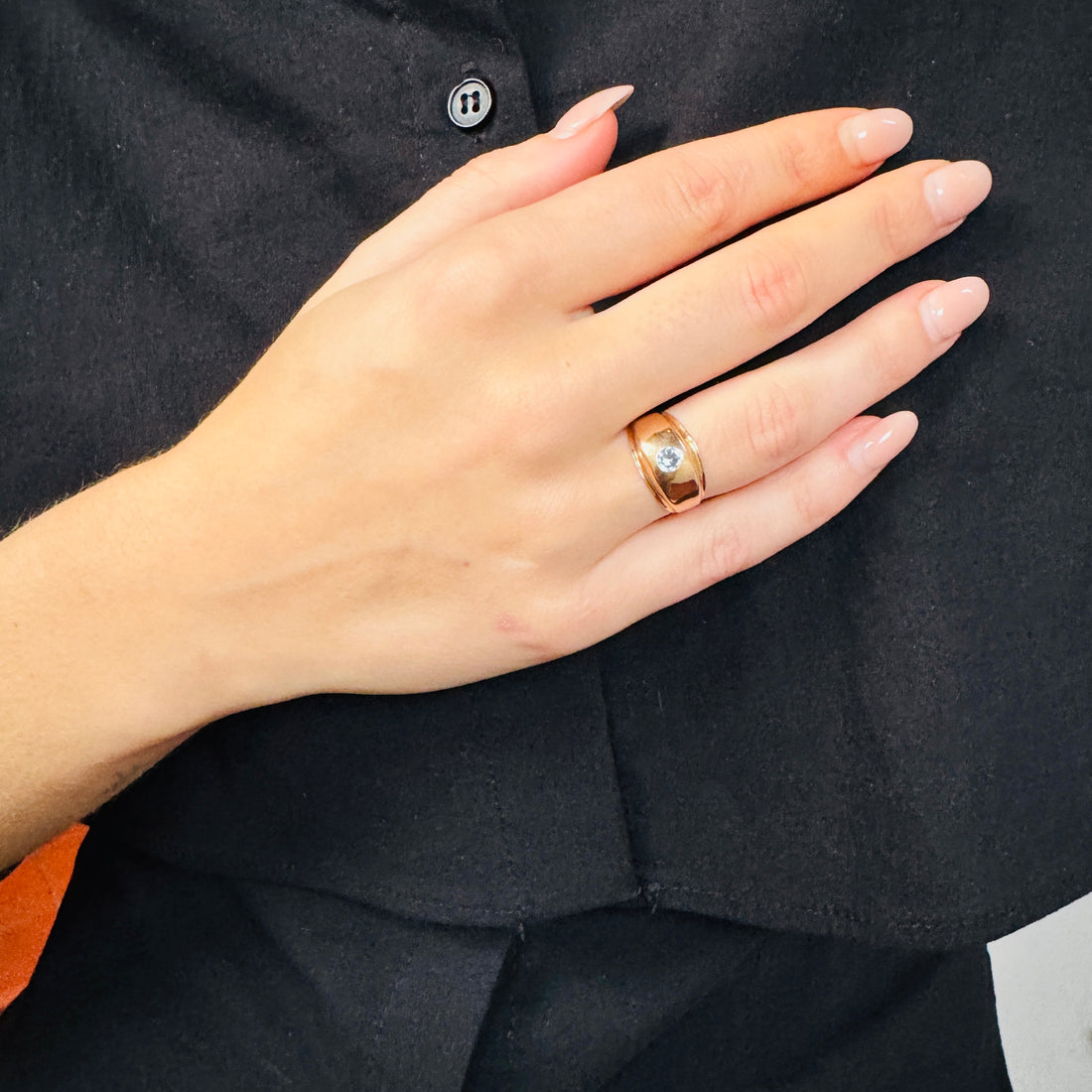 Vintage Ring met Blauwe Spinel