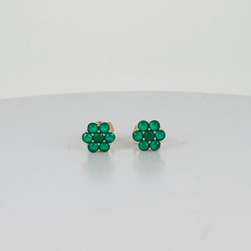 Earrings Gold with Emeralds