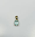 Pendant with oval aquamarine