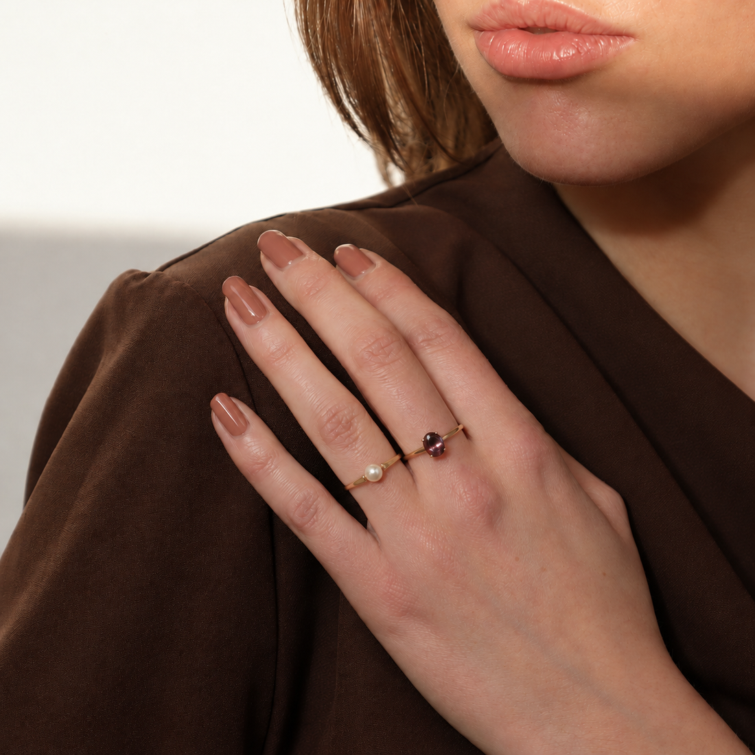 Vintage Ring Goud met Parel