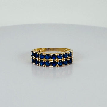 Vintage Ring with Blue Sapphires