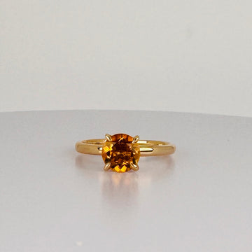 Vintage Ring Gold with Solitaire Citrine
