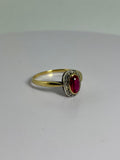 Ring with ruby diamonds