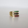 Stackrings met edelstenen en diamanten