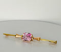Pin with pink amethyst