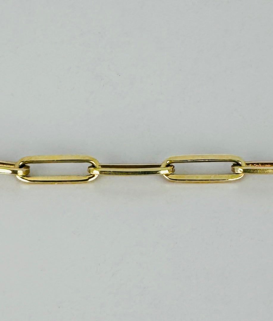 Vintage paperclip bracelet gold