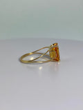 Vintage ring gold with citrien right side