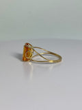 Vintage ring gold with citrien left side 