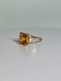 Vintage ring gold with citrien left side