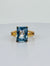 Vintage Ring met Blauwe Topaas