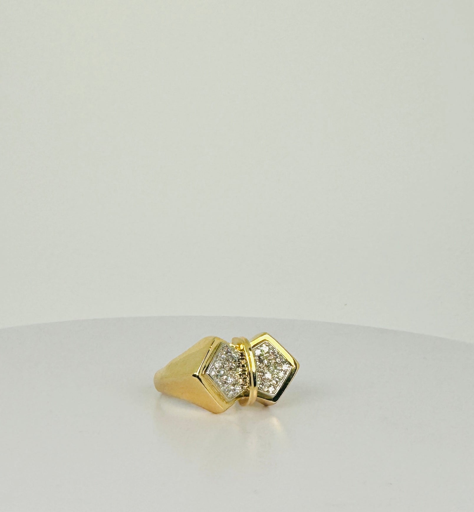 Butterfly ring with diamonds