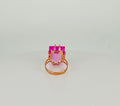 Vintage ring with big pink stone