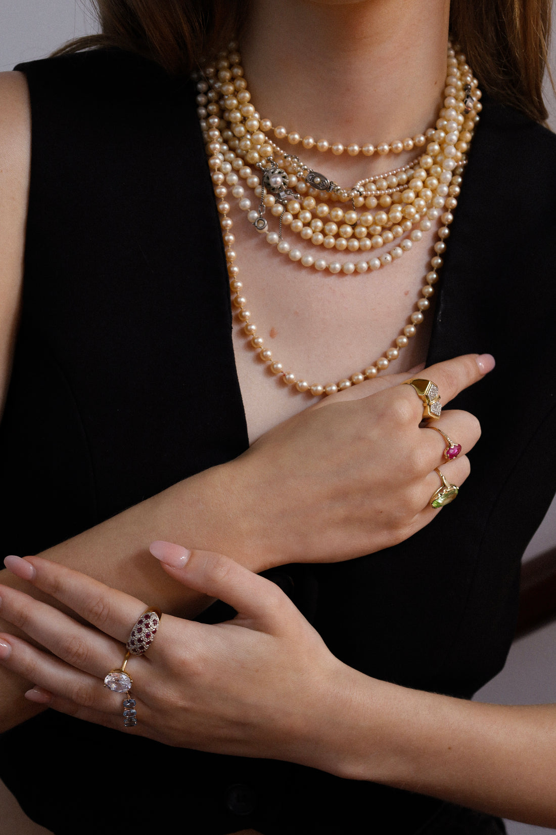 Vintage Parel Ketting  