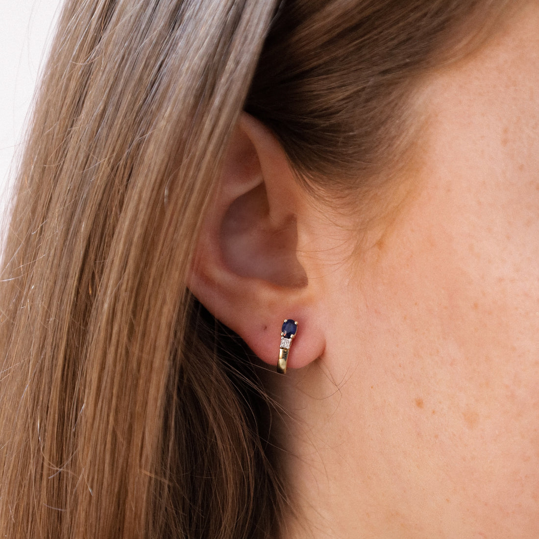 Vintage Blue Sapphire Earrings