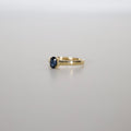 ring goud met blauwe steen