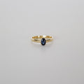 ring met blauwe saffier